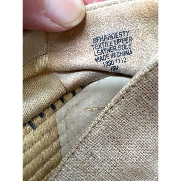 Brian Atwood Hardesty Canvas Rhinestone Capped Woven Espadrile Flat Sz: 6 - Picture 6 of 10